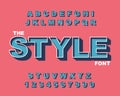 Vector of modern bold font and alphabet. Vintage Alphabet vector