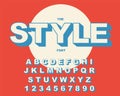 Vector of modern bold font and alphabet. Vintage Alphabet vector