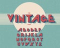 Vector of modern bold font and alphabet. Vintage Alphabet vector