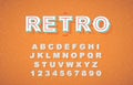 Vector of modern bold font and Vintage Alphabet vector 80 s, 90 s