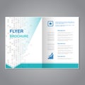 Vector modern brochure, abstract flyer with simple dotted design. Aspect Ratio for A4 size. Poster of blue, grey, white color. Lay