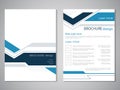 Vector modern brochure. Design of annual report, abstract flyer with technology background. Layout template. Poster of dark blue,