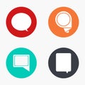 Vector modern bubble speech colorful icons set