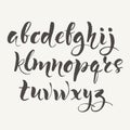 Vector modern calligraphic hand written alphabet set Royalty Free Stock Photo