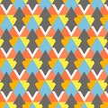 Vector modern colorful geometry pattern. Abstract background decoration. Pillow multicolor bright print. Hipster design Royalty Free Stock Photo