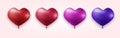 Vector modern colorful heart balloons set Royalty Free Stock Photo