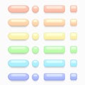 Vector modern colorful web buttons set Royalty Free Stock Photo