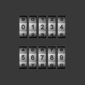 Vector modern combination number code set