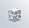 Vector modern cube infographics element design.
