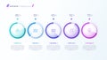 Vector modern editable infographic template with percentage diagrams