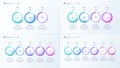 Vector modern editable infographic templates with percentage diagrams