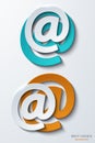 Vector modern email background. Royalty Free Stock Photo