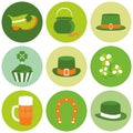 Vector modern flat color design icon on Saint Patricks Day