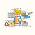 Vector modern flat design of email marketing Royalty Free Stock Photo