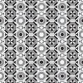 Vector modern geometric seamless pattern. Set of black and white seamless backgrounds Royalty Free Stock Photo