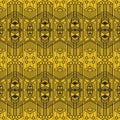 Vector modern geometric seamless pattern. Set of golden seamless backgrounds. Element, fashion. Royalty Free Stock Photo