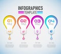 Vector modern Infographic 3d label, template design. Business concept, Infograph with number 4 options Royalty Free Stock Photo