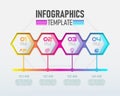 Vector modern Infographic 3d label, template design. Business concept, Infograph with number 4 options Royalty Free Stock Photo