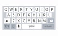 Mobile phone keypad vector mockup. Compact virtual keyboard vector illustration Royalty Free Stock Photo