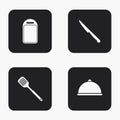 Vector modern kitchen appliances icons set Royalty Free Stock Photo