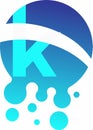 Vector modern letter k logo design