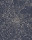 Map of the city of Moscow, Russia