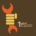 Vector modern 1 may international labour day