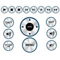 Vector Modern Media player Button Set Royalty Free Stock Photo