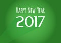 Vector modern minimalistic Happy New Year 2017 vintage green celebration card - vintage green styled version, eps stock image.