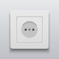 Vector modern power socket icon on light background. Royalty Free Stock Photo