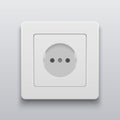 Vector modern power socket icon on light background.