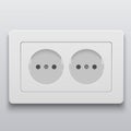 Vector modern power socket icon on light background. Royalty Free Stock Photo
