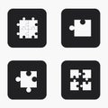 Vector modern puzzle icons set Royalty Free Stock Photo