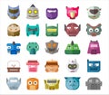 Vector modern robot head fullcolor flat design illustration Royalty Free Stock Photo