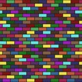 Vector modern seamless colorful brick wall background texture. Royalty Free Stock Photo