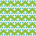 Vector modern seamless colorful geometry chevron lines pattern, color blue green abstract Royalty Free Stock Photo