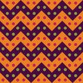 Vector modern seamless colorful geometry chevron lines pattern, color purple orange, abstract