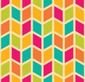 Vector modern seamless colorful geometry chevron pattern, color abstract Royalty Free Stock Photo