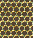 Vector modern seamless colorful geometry circle pattern, color brown abstract Royalty Free Stock Photo