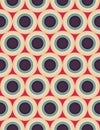 Vector modern seamless colorful geometry circles pattern, color red blue abstract Royalty Free Stock Photo