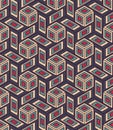 Vector modern seamless colorful geometry cube pattern, color abstract Royalty Free Stock Photo