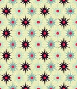 Vector modern seamless colorful geometry floral pattern, color abstract geometric background Royalty Free Stock Photo