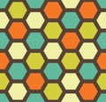 Vector modern seamless colorful geometry hexagon pattern, color abstract