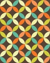 Vector modern seamless colorful geometry overlapping circles pattern, color abstract Royalty Free Stock Photo