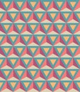 Vector modern seamless colorful geometry pattern, 3D triangles, color abstract Royalty Free Stock Photo