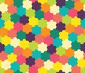 Vector modern seamless colorful geometry pattern, flowers Royalty Free Stock Photo