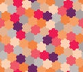 Vector modern seamless colorful geometry pattern, flowers Royalty Free Stock Photo