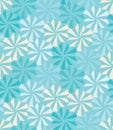 Vector modern seamless colorful geometry pattern, flowers, color blue Royalty Free Stock Photo