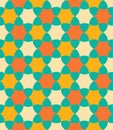 Vector modern seamless colorful geometry pattern, flowers Royalty Free Stock Photo