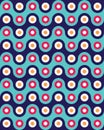 Vector modern seamless colorful geometry pattern overlapping circles Royalty Free Stock Photo